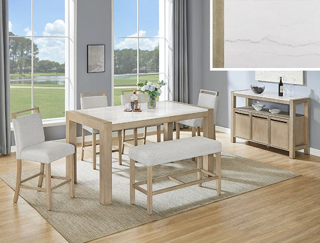 Hazel Genuine Marble Dining Table
