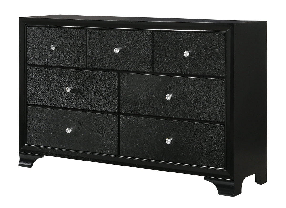 Crown Mark Micah 7 Drawers Dresser in Black image