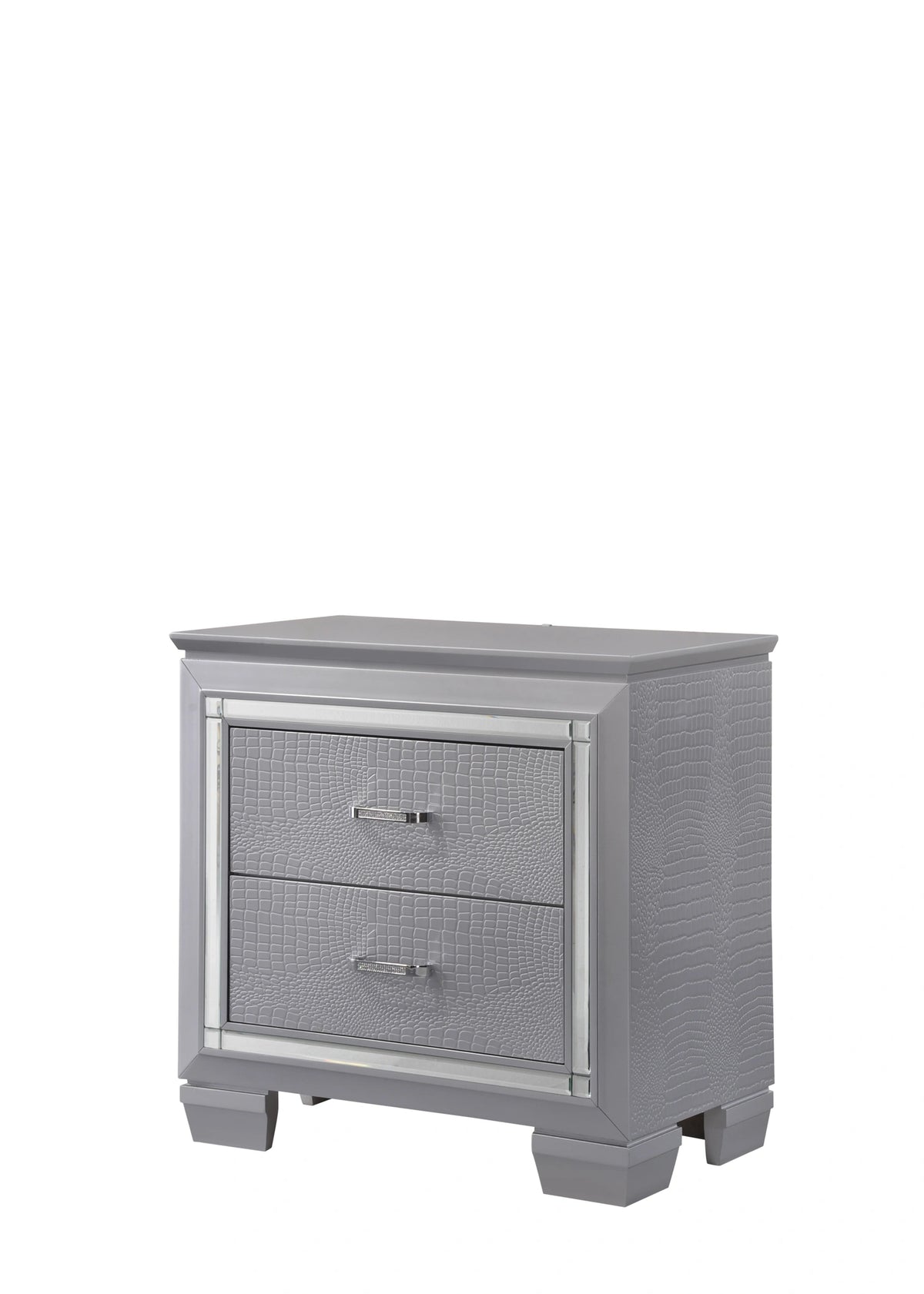 Crown Mark Furniture Lillian Night Stand in Silver image