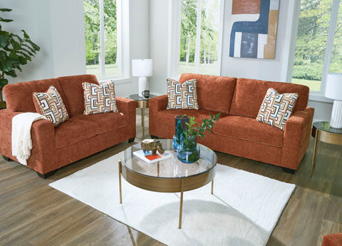Aviemore Sofa and Loveseat Spice
