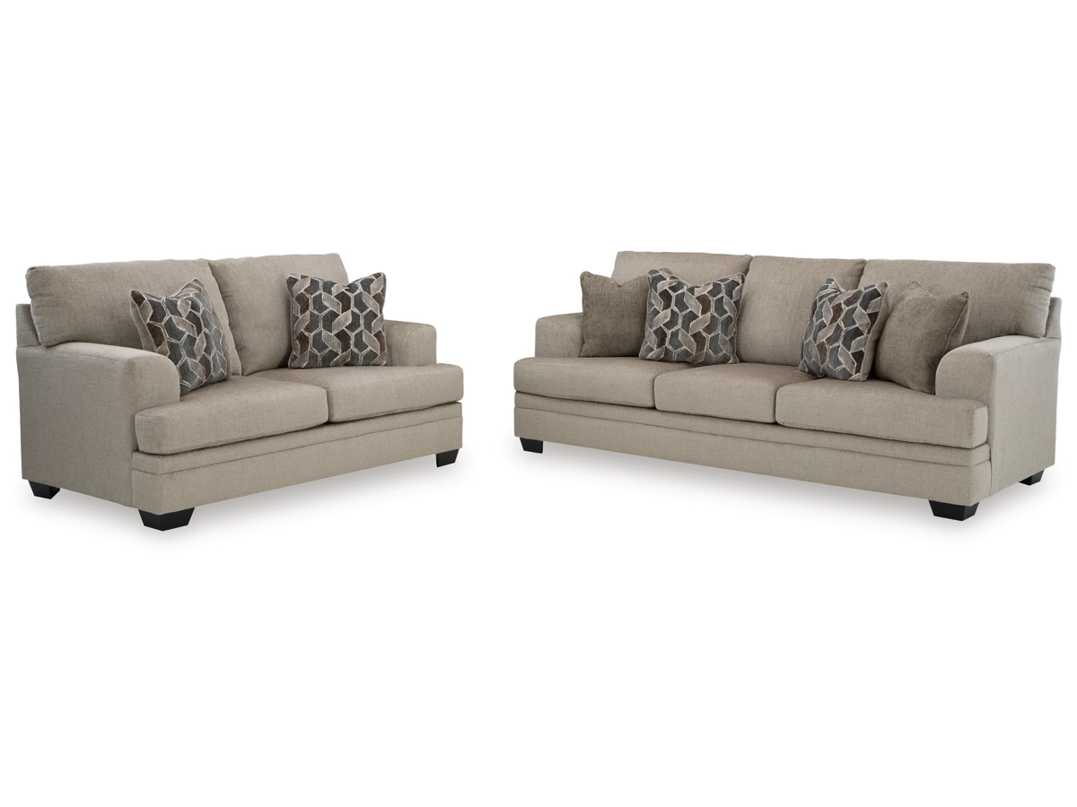 Stonemeade Taupe Sofa and Loveseat