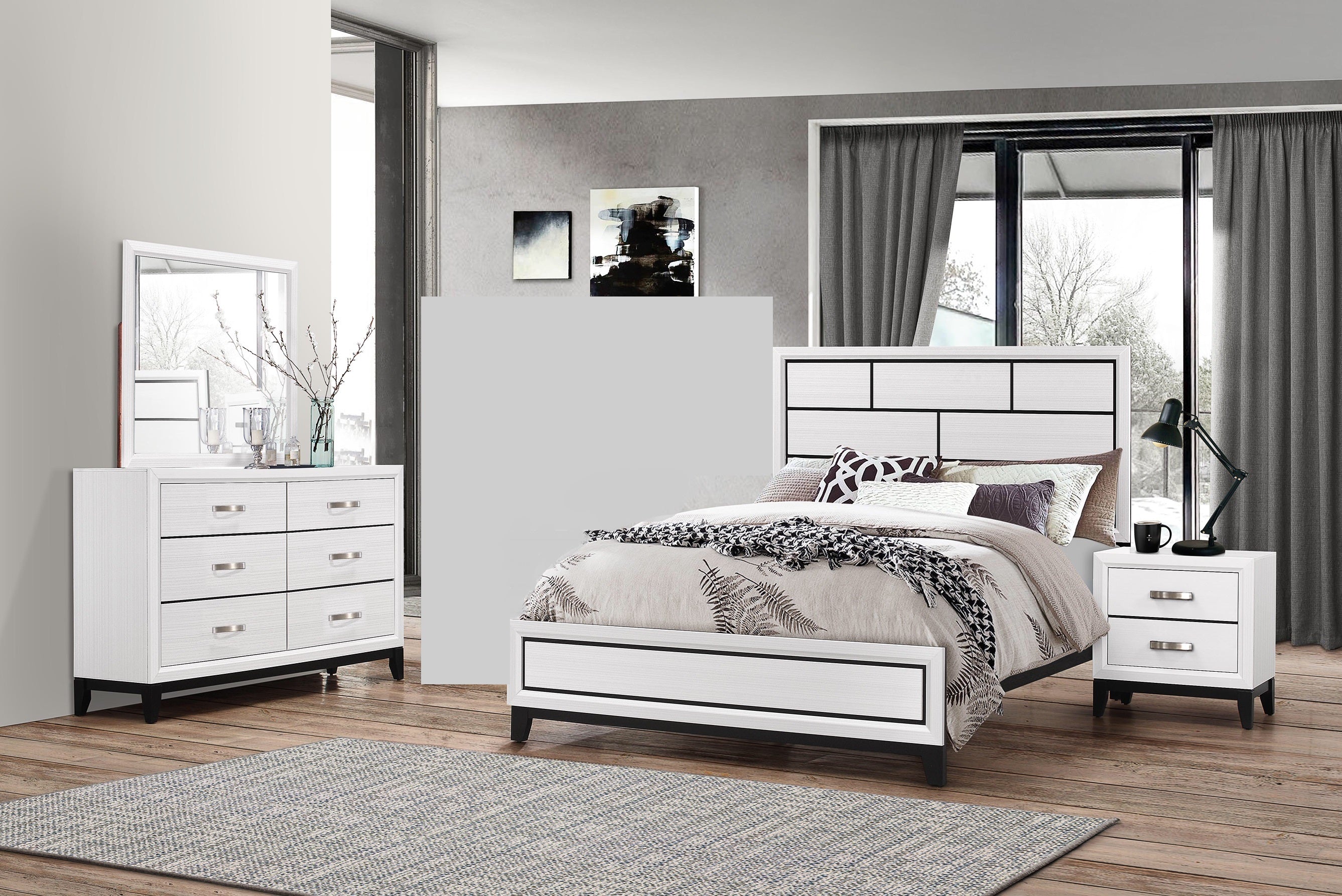 Akerson 4 Piece Bedroom Set White