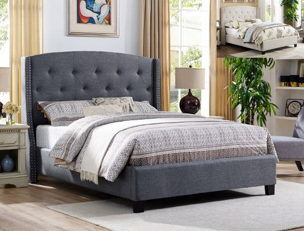 Clearance Eva Grey Queen Size Bed