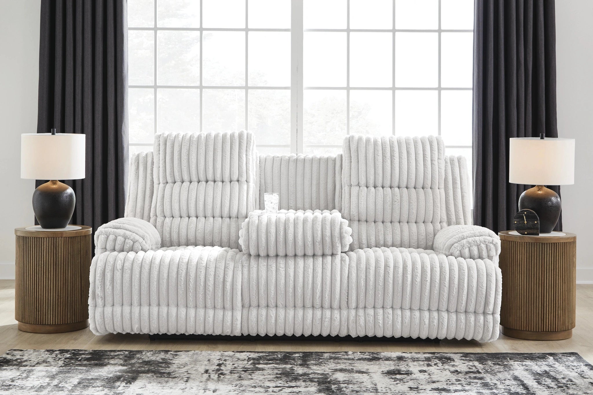 Rhines Falls Power Reclining Sofa with Drop Down Table