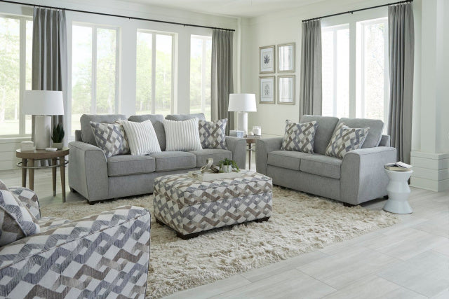 Roman Sofa and Loveseat Grey