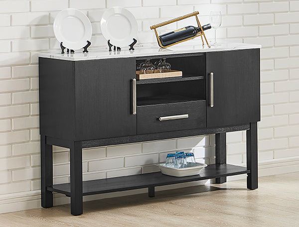 Vance Faux Marble Dining Set Rectangle