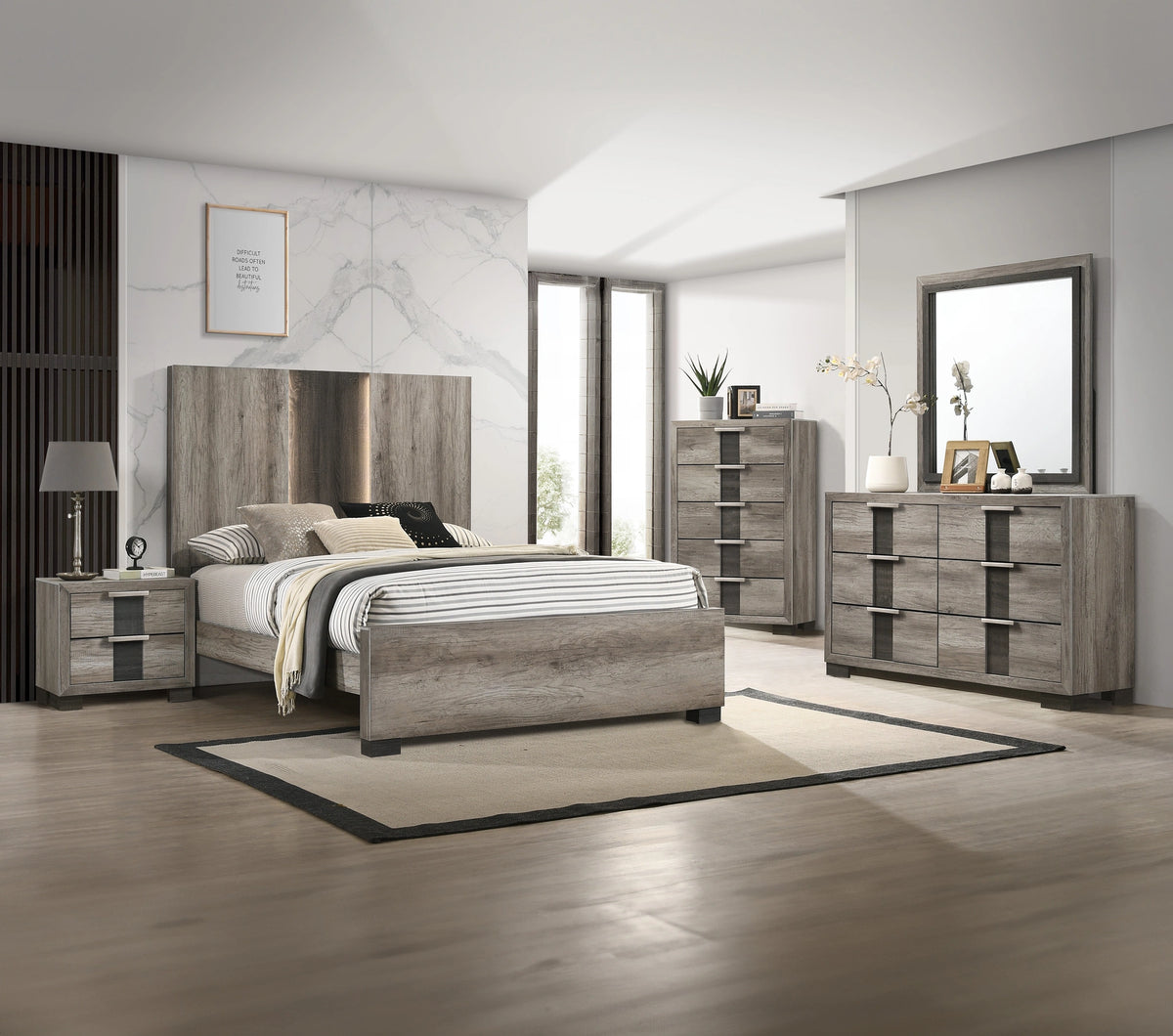 Crown Mark Furniture Rangley King Panel Bed in Brown B6830-K image