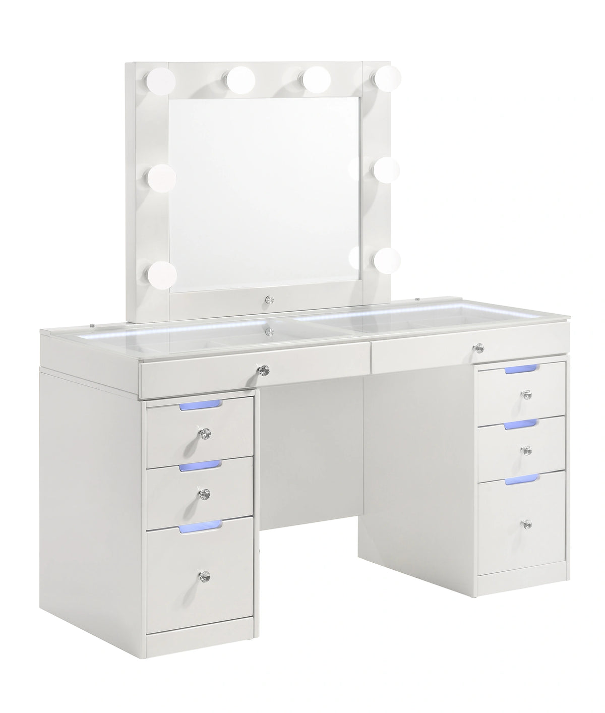Luxo Vanity Pedestals White