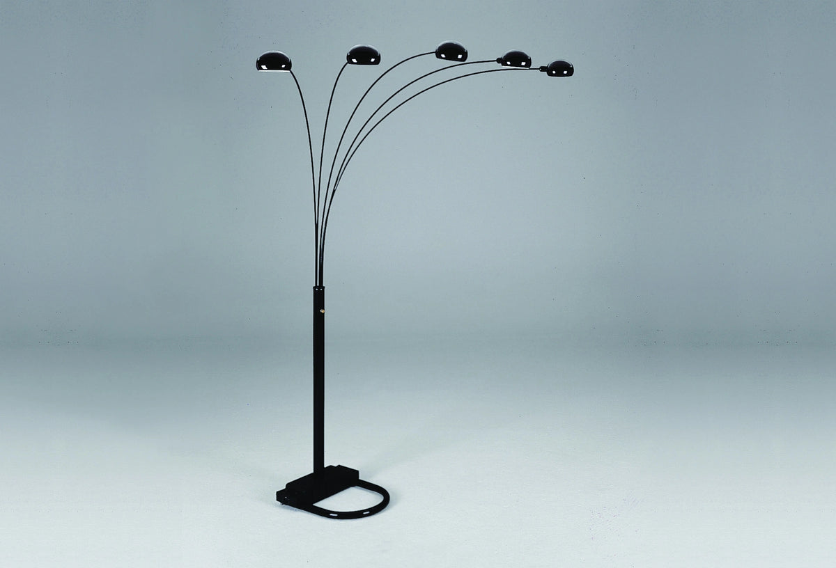 Peacock Shade Floor Lamp Black 82 H