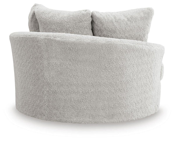 Cuddle Plush Oversized Swivel Accent Chair