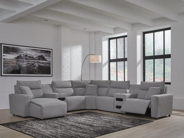 Modmax II Power Reclining Sectional with Chaise and Audio Consoles