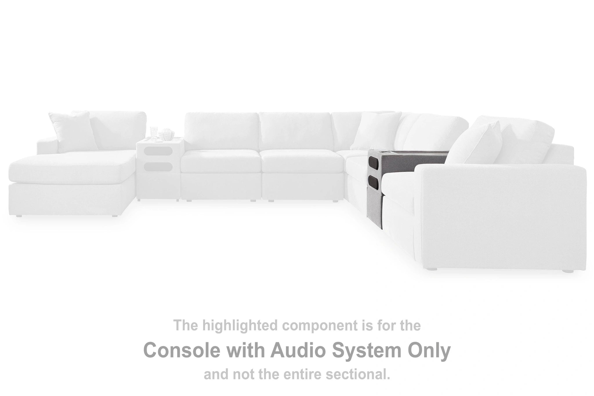 Modmax Balanced Sectional with Audio and Storage Consoles