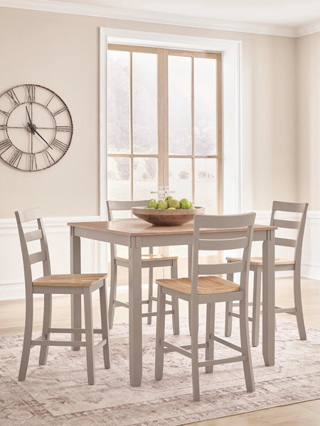 Harperfeld Counter Height Dining Table and 4 Counter Stools