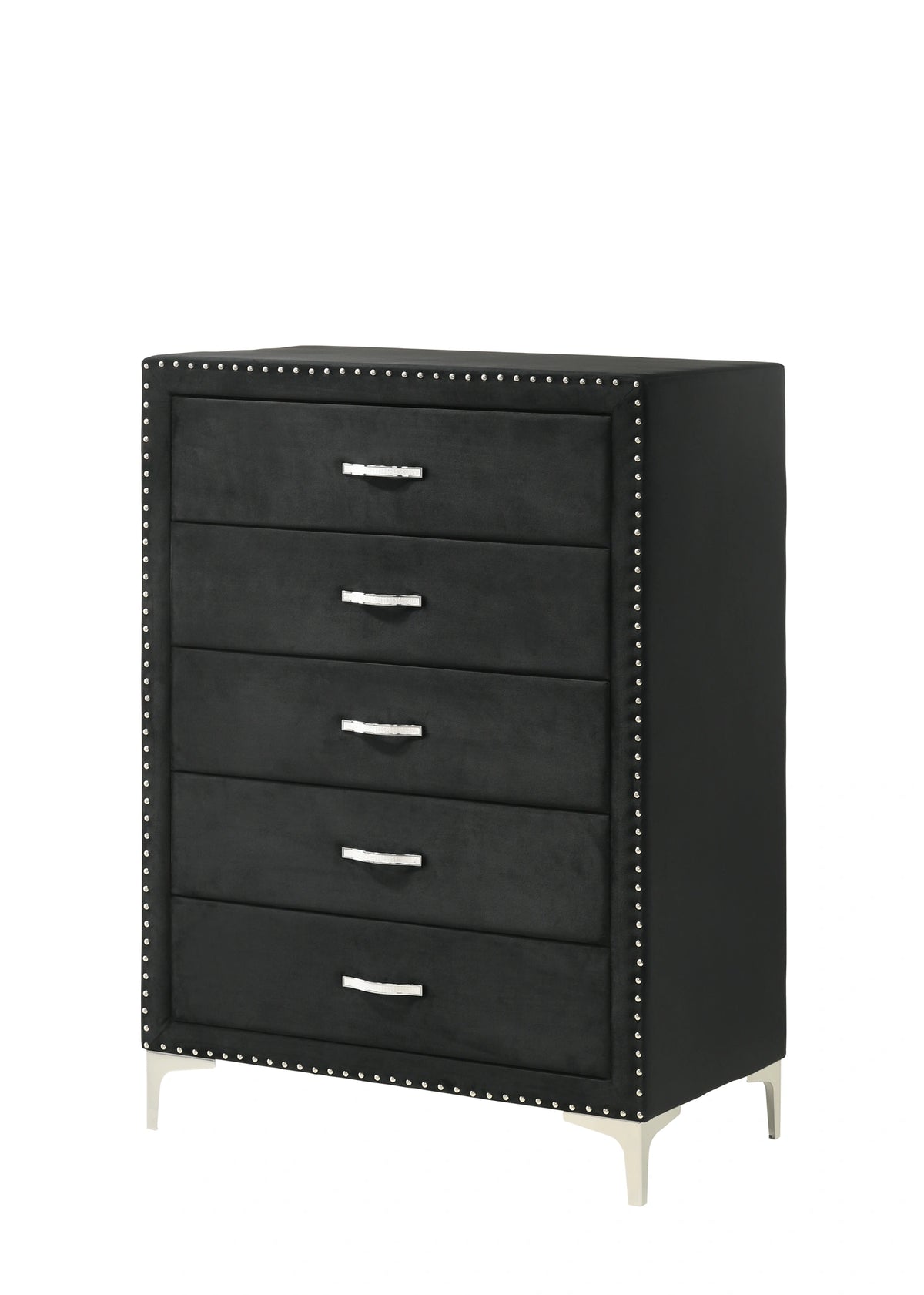 Crown Mark Furniture Lucinda 5 Drawer Chest in Black image
