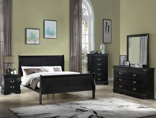 Crown Mark Furniture Louis Philip Drawer Chest in Black image