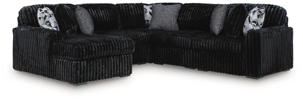 Midnight-Madness Sectional with Chaise