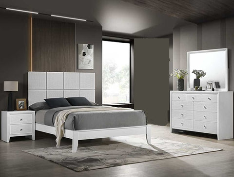 Denker White 4 Piece Bedroom Set