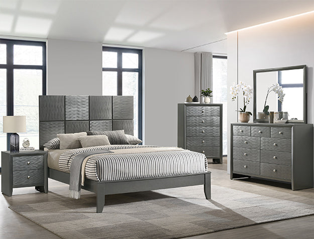 Denker Grey 5 Piece Bedroom Set