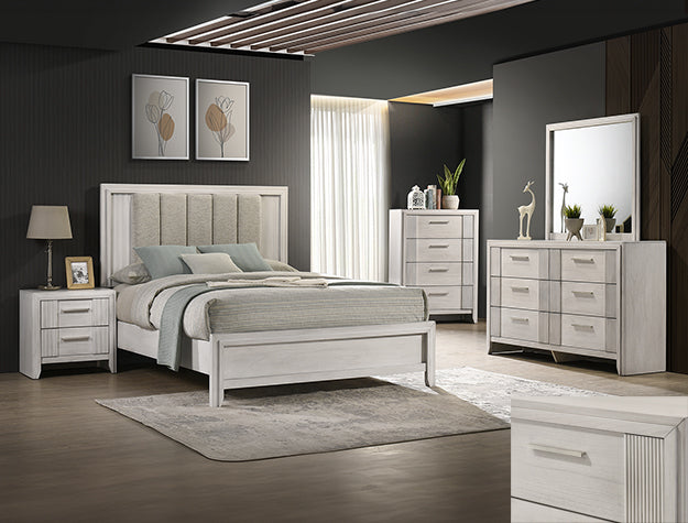 Carlton White 5 Piece Bedroom Set