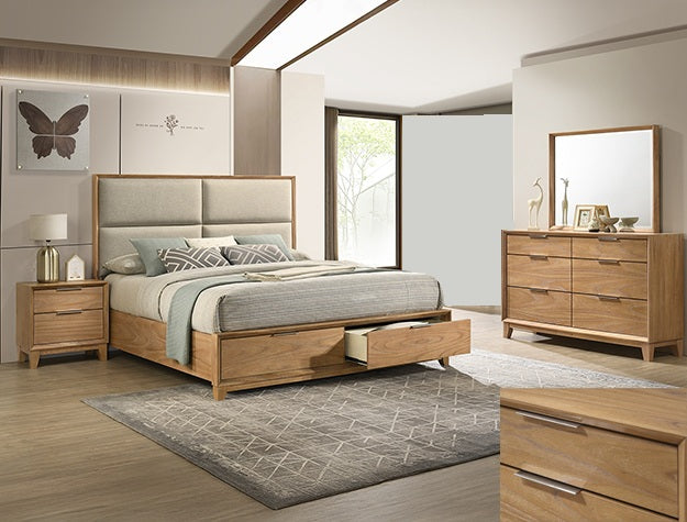 Florian 4 Piece Bedroom Set Brown