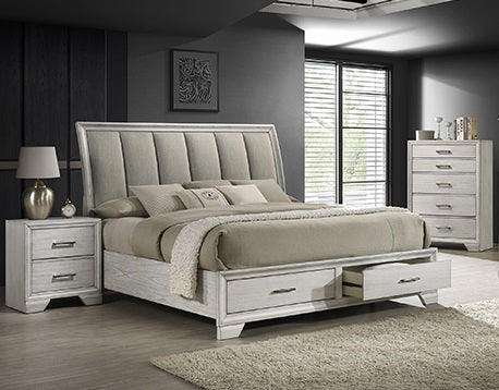 Jaymes White Storage Platform 3 Piece Bedroom Set