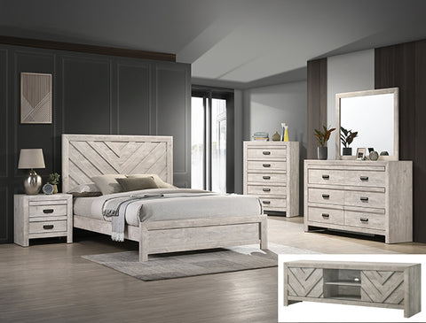 Valor White 5 Piece Bedroom Set