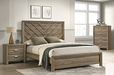 Valor Light Brown 3 Piece Bedroom Set