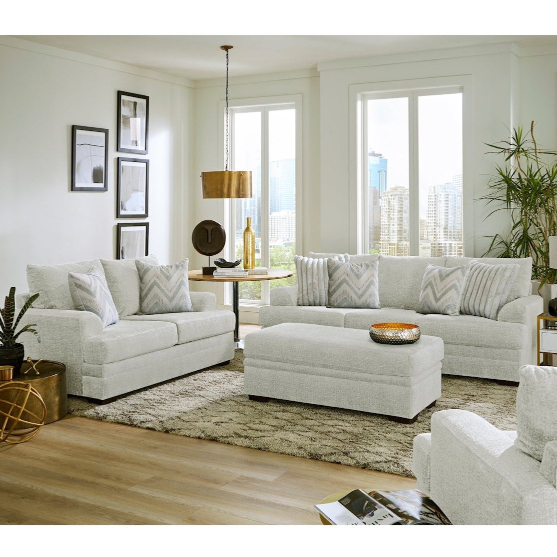 Pippa Sofa and Loveseat Snow