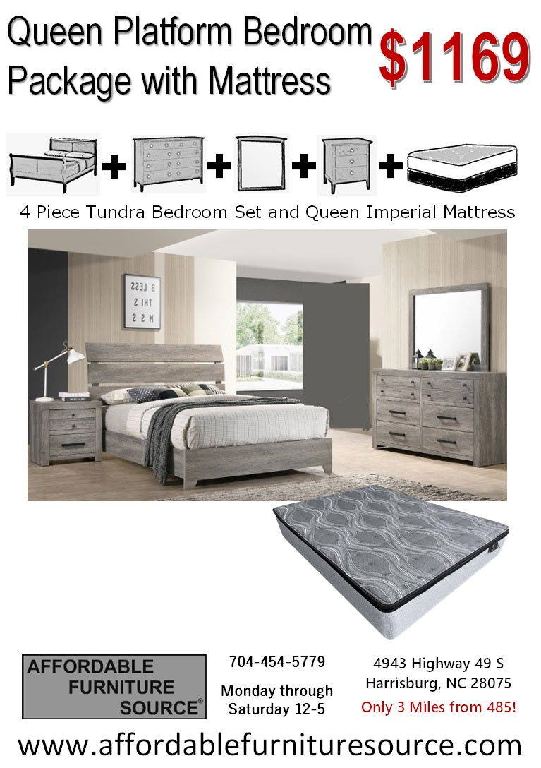 $1169 Platform Queen Bedroom Package Deal