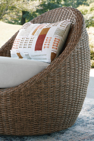 Double Point Outdoor Loveseat/2 Swivel Chairs (Set of 3)