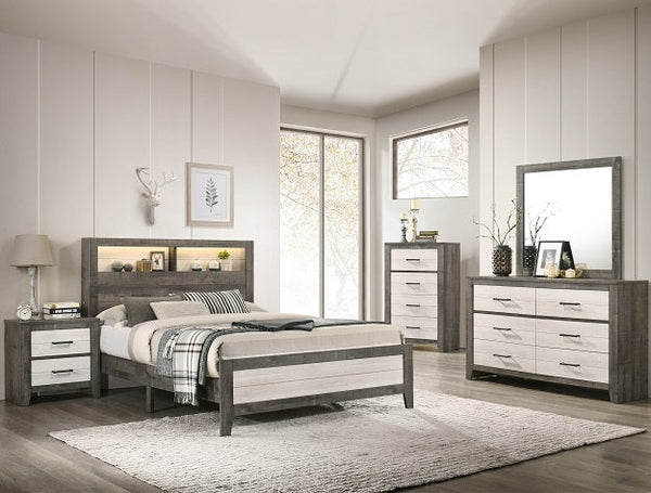 Crown Mark Furniture Rhett King Platform Bed in Gray image