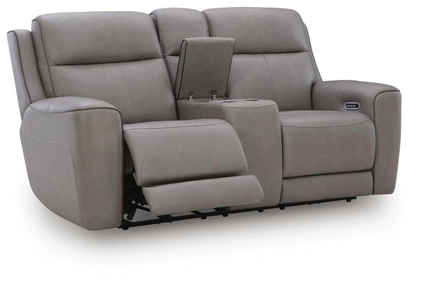 5Z-Comfort Power Reclining Loveseat with Console