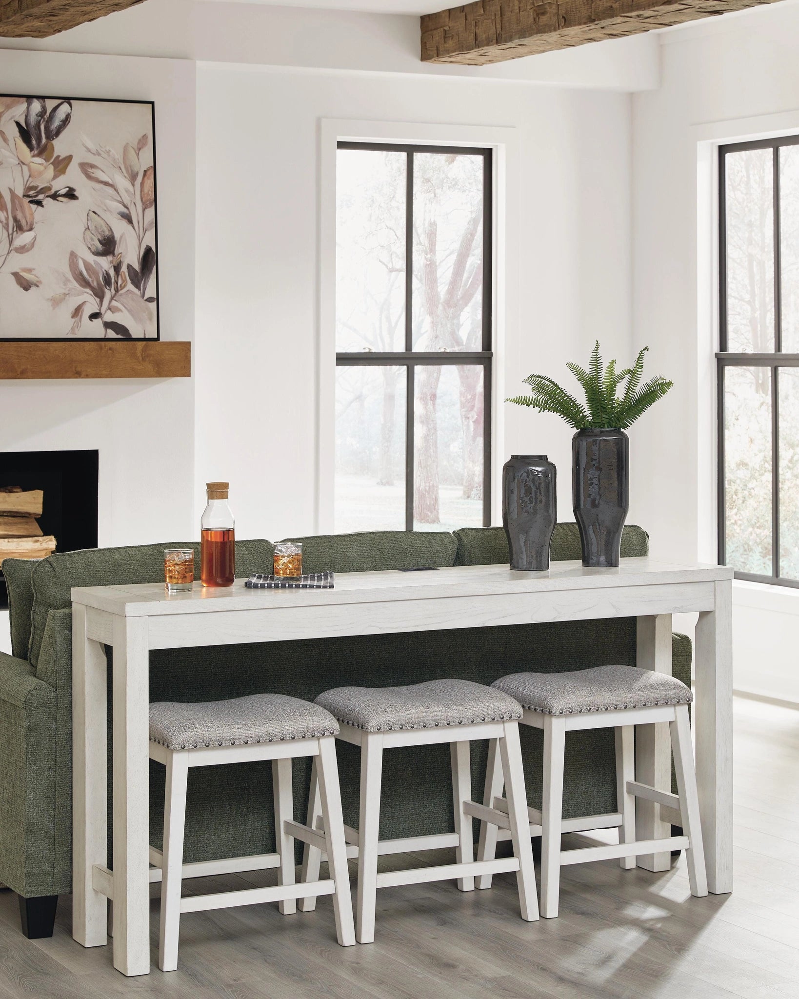 Robbinsdale Counter Height Dining Table and 3 Barstools Set