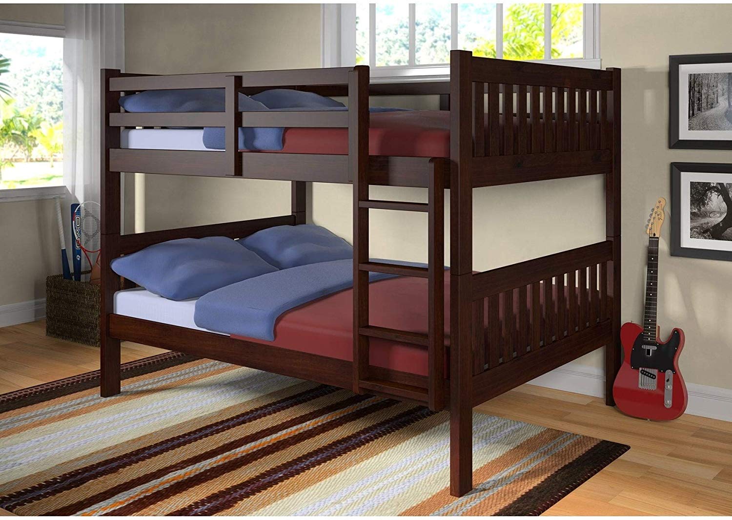 Full/Full Size Bunk Bed Cappuccino
