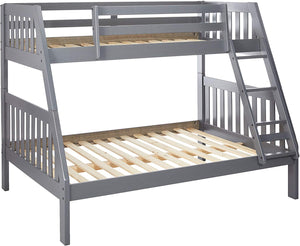 Twin/Full Size Bunk Bed Grey